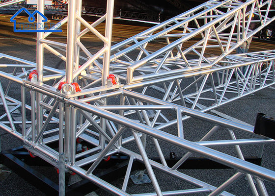Mua Silver Concert Stage Lighting Truss With Square Triangle Circle Shape Aluminium Alloy Truss Frame Design (Máy chiếu sáng sân khấu bằng kim loại bạc) online manufacture