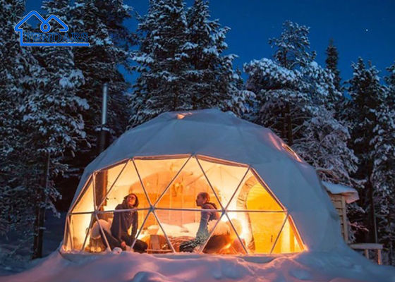 Mua 6061/T6 khung nhôm 12m Dia Glamping Khách sạn Cửa hàng PVC Canvas phòng tắm En-Suite cho khu nghỉ dưỡng sang trọng sản xuất trực tuyến
