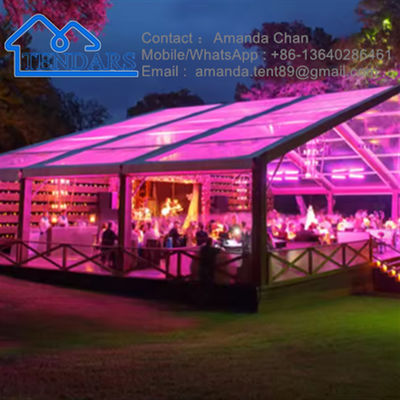 Mua bán nóng chống tia cực tím Clear Roof Party Wedding Tent Transparent Roof Event Marquee Tent online manufacture