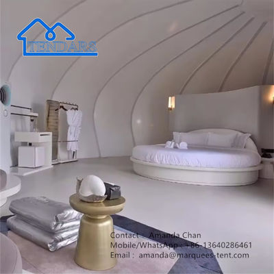 Mua Tùy chỉnh Gia đình hình lưỡi liềm Resort Hotel Tent Membrane Structurel Hotel Tent online manufacture