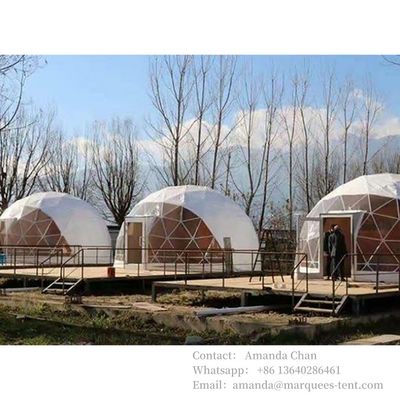 Mua Bên ngoài Logo tùy chỉnh in Glamping Dome Tent Luxury Geodesic House Dome Tent online manufacture