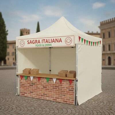 Mua Đồ cầm Pop Up gấp bữa tiệc Marquee Tent nhôm Quick Setup Ý Sagra Lễ hội ẩm thực Chợ Stand Canopy sản xuất trực tuyến