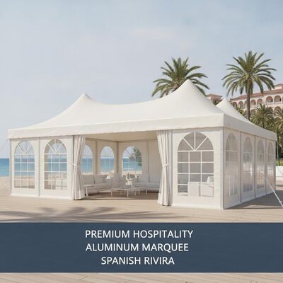 Mua Ưu tiên Khách sạn nhôm Tiệc tùng Marquee Tent Lớp lớp phủ biển cho khách sạn Tây Ban Nha Khu nghỉ dưỡng Câu lạc bộ bãi biển sản xuất trực tuyến