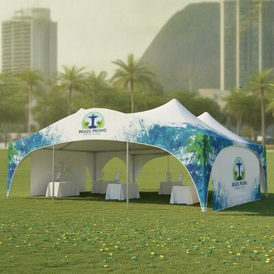 Mua Lều Marquee dành cho tiệc được in tùy chỉnh Brazil Sự kiện khuyến mại Tán thương hiệu với dịch vụ in logo sản xuất trực tuyến