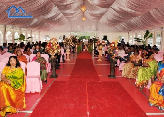 Kích thước tiêu chuẩn PVC bên tường Party Tent phụ kiện thép Ground Bar Dễ cài đặt cho Party Tent