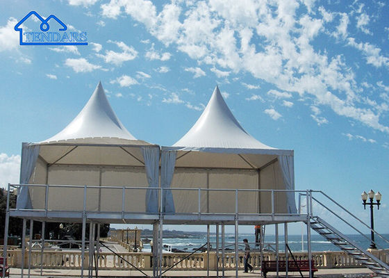 Logo chấp nhận được Chiếc lều kéo dài ngoài trời Tiệc cưới nhôm Pergola Gazebo Pagoda Tent