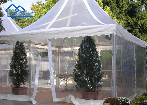 Ngoài trời tùy chỉnh mùa hè Gazebo PVC trắng vải khung nhôm Pagoda Tent Garden Pavilion Tent