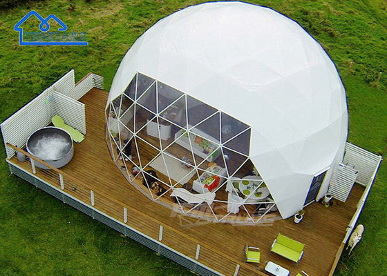 Khách sạn Luxury Dome Glamping Tent với mái vòm PVC Bờ biển Eco Luxury Tent