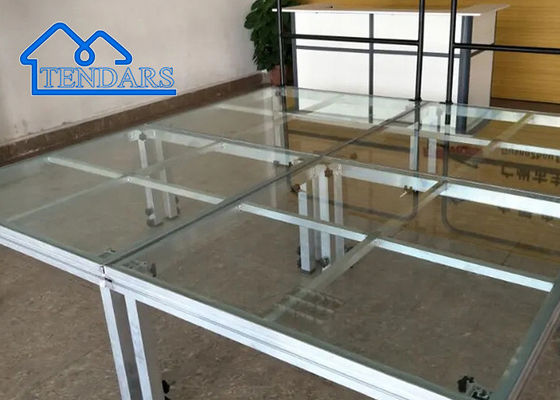 Bàn khấu, Bàn khấu di động, Bàn khấu thủy tinh/acrylic nhôm cho các sự kiện, triển lãm, đám cưới...