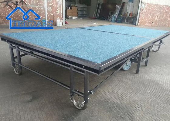 Hiển thị Thiết bị nhôm Đường diễn thép di động có thể điều chỉnh Nền tảng sân khấu thép gấp cho sự kiện ngoài trời