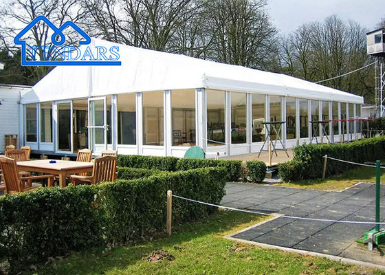 Mái nhà PVC rõ nét lớn Cửa hàng đám cưới Lều chống gỉ Khả năng chống cháy Cấu trúc đón sự kiện thanh lịch