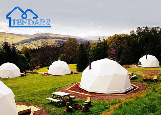 Hỏa không thấm nước rõ ràng 5m đường kính cửa PVC tròn nhỏ sự kiện Dome Glamping khách sạn lều bán