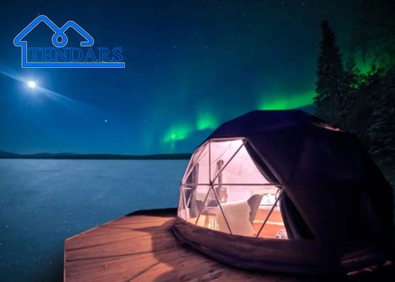 Ngoài trời 8m Family Camping Glamping Tent Dome Với phòng tắm, Resort Camping Tent cho 2-4 người
