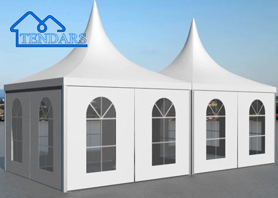 Lắp ráp nhanh 6x6m Aluminium Pagoda Tent 6061/T6 Aluminium Frame Đẹp PVC trắng cho VIP Lễ hội