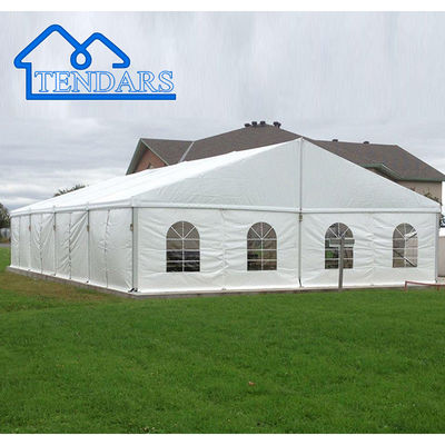 Sân sau Sự kiện Tiệc Marquee Lều Khung hợp kim nhôm PVC chống nước Cấu trúc tán toàn bộ bên hông