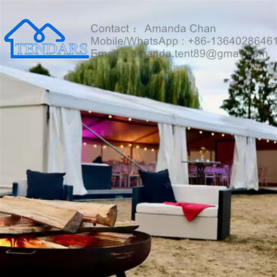 Heavy Duty Large White Waterproof Aluminum Frame Tent PVC Cover Wedding Marquee Tent để bán