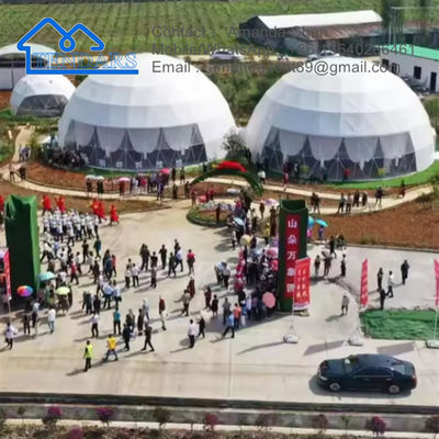 Hành trình nghỉ mát Modular Prefabricated Commercial Dome Tent Khách sạn Cửa hàng ngoài trời lớn