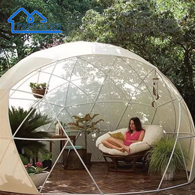 Ngoài trời khách sạn kỳ nghỉ lớn thương mại Transparent Canvas Geodetic Dome House Tent For Sale