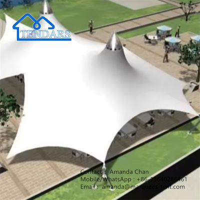 Khu nghỉ dưỡng Villa Cửa hàng cảnh quan PVDF Cửa hàng cấu trúc màng cho công viên ngoài trời
