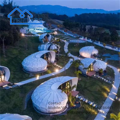 Thiết kế mới Chiếc lều hình lưỡi liềm sang trọng Chiếc lều trải nghiệm khách sạn Chiếc lều địa chất cho cắm trại