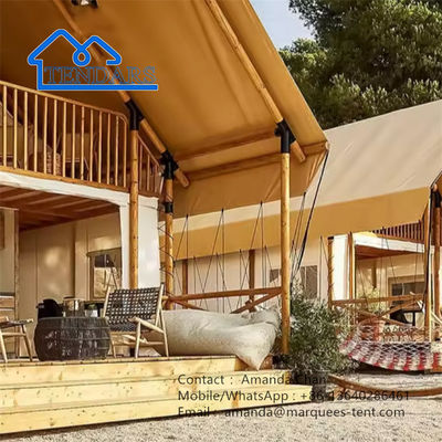 Chiếc lều Safari Glamping với cấu trúc gỗ mạnh cho gia đình
