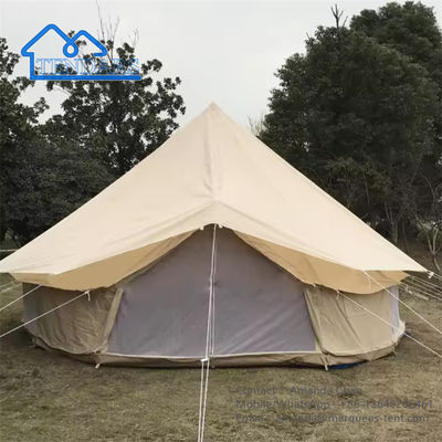 Lều cắm trại ngoài trời chống nước Cotton Canvas Tent Glamping Luxury Bell Tent