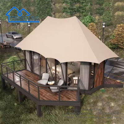 Khu nghỉ dưỡng thép khung chống nước Lều gia đình Safari khách sạn Lodge Lều với phòng tắm
