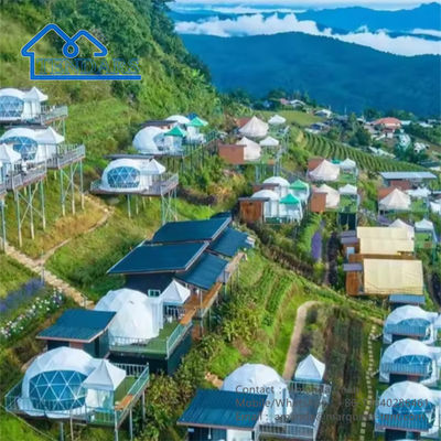 Khách sạn ngoài trời Geodesic Dome Tent Resort Nhà Igloo sang trọng Với phòng tắm