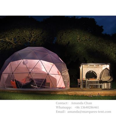 Màu trắng, minh bạch, kích thước tùy chỉnh ngoài trời Geodetic Dome Tent Camping Dome Tents For Sale