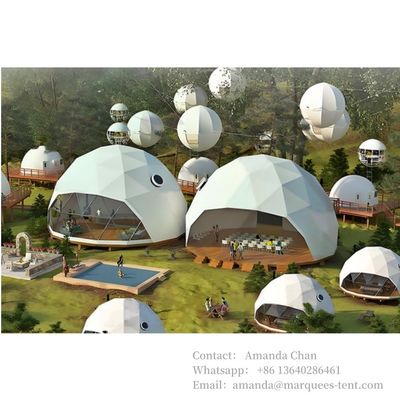 Tất cả các kích thước tùy chỉnh Luxury Dome House Living Hotel Resort Glamping Tent với Thép phòng tắm