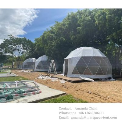 Kinh tế Khách sạn ngoài trời tùy chỉnh Nhà mái vòm sang trọng Glamping Round Dome Tent For Trade Show