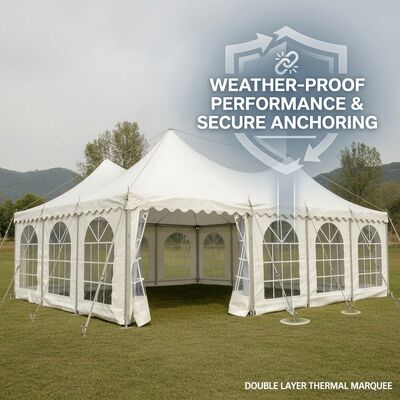 Fashion-Show Party Marquee Tent A-Frame Waterproof Elegant Oval Runway Design Canopy Structure (Thiết kế đường băng hình bầu dục)