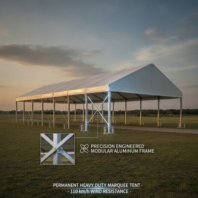 30x40m Transparent PVC Roof M Series Clear Span Marquee Party Tent Clear Roof Marquee Chợ Giáng sinh