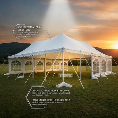 Hệ thống sàn gỗ 10x20m G Series A-Frame Marquee Party Tent Cassette sàn gỗ