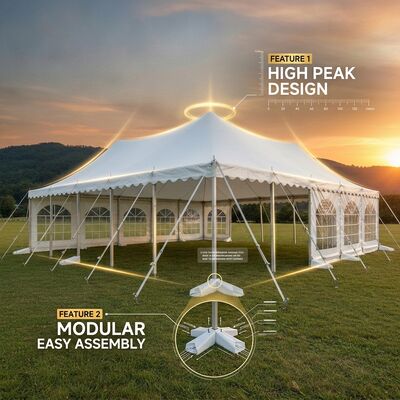 Hệ thống sàn gỗ 30x40m S Series Clear Span Marquee Party Tent Cassette sàn gỗ sinh nhật