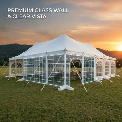 15x25m Full Blackout Roof L Series Clear Span A-Frame Marquee Party Tent Waterproof Blockout PVC Cover Chợ Giáng sinh