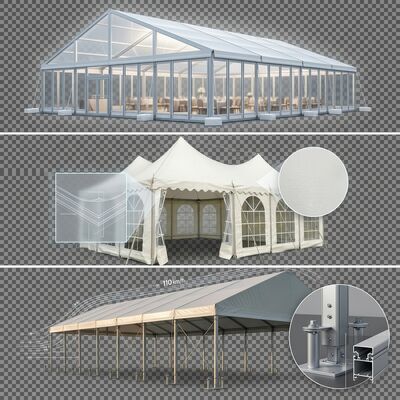 14x20m ABS Solid Wall L Series Clear Span A-Frame Marquee Party Tent Không thấm nước ABS Hard Wall Panels Music Concert Venue