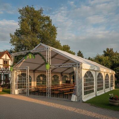 Mô-đun CNC chính xác Party Marquee Tent Aluminum Frame B1 Đánh cháy Đức Biergarten Event Pavilion Structure