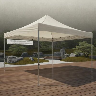 Lều sự kiện chính xác nhỏ gọn Lều Marquee TUV JIS Khung nhôm được chứng nhận JIS Nhà hàng sân vườn Nhật Bản Sân thượng tán