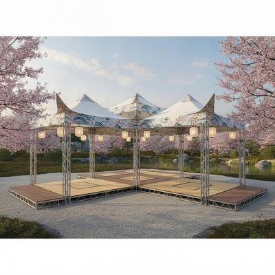 Modular Multi-Purpose Japanese Festival Party Marquee Tent TUV JIS Quick Setup Aluminum Frame Matsuri Sự kiện
