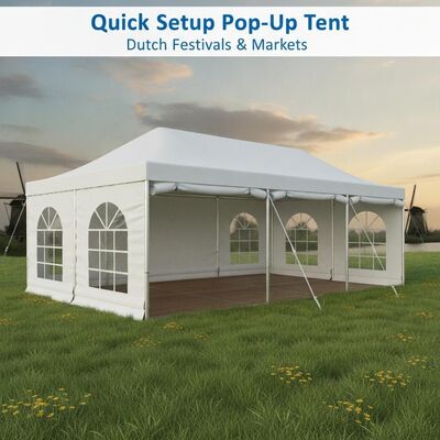 Thiết lập nhanh Pop-Up Aluminum Party Marquee Tent cho Lễ hội Hà Lan Chợ Sự kiện ngoài trời