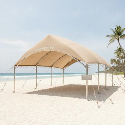 Lều Marquee của Câu lạc bộ Bãi biển có mái chặn tia cực tím 98% và phần cứng bằng thép không gỉ cấp hàng hải 316 cho tốc độ bão nhiệt đới 130km/h