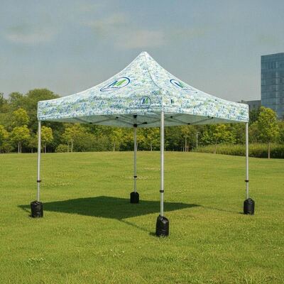 10x10FT tùy chỉnh in nhãn hiệu tiệc Marquee Tent Pop-Up Canopy di động với in logo đầy màu sắc