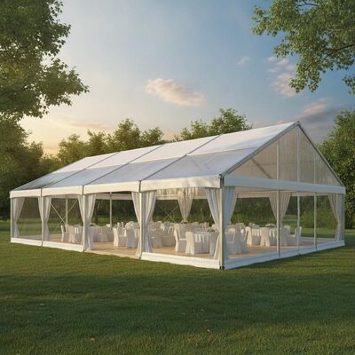 Lều sự kiện Marquee khung nhôm mái PVC chống nước cấu trúc module mái che ngoài trời