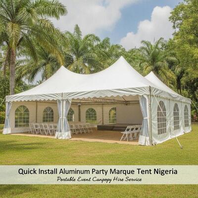 Nhanh cài đặt nhôm tiệm tiệc Marquee Nigeria Di động sự kiện Canopy dịch vụ thuê